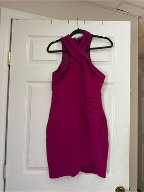 Lulus | Dresses | Party For Two Hot Pink Asymmetrical Bodycon Mini Dress